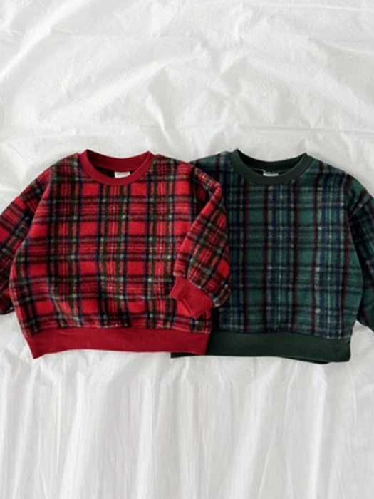 Merry Check Sweatshirt