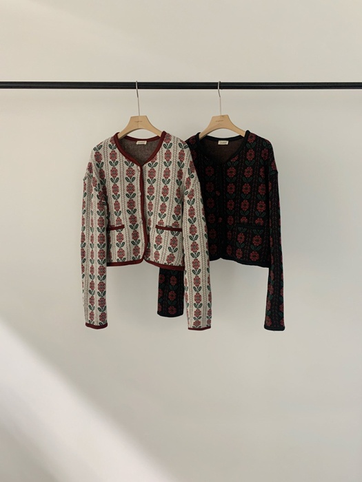 Fleece Flower Cardigan