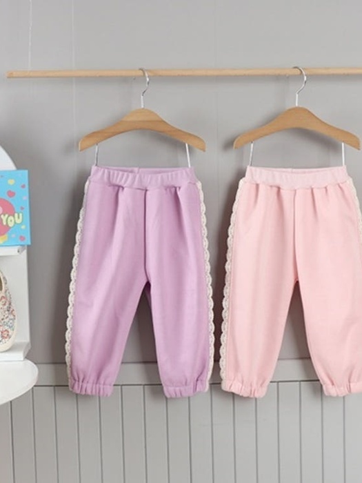 Fleece Lace Jogger Pants