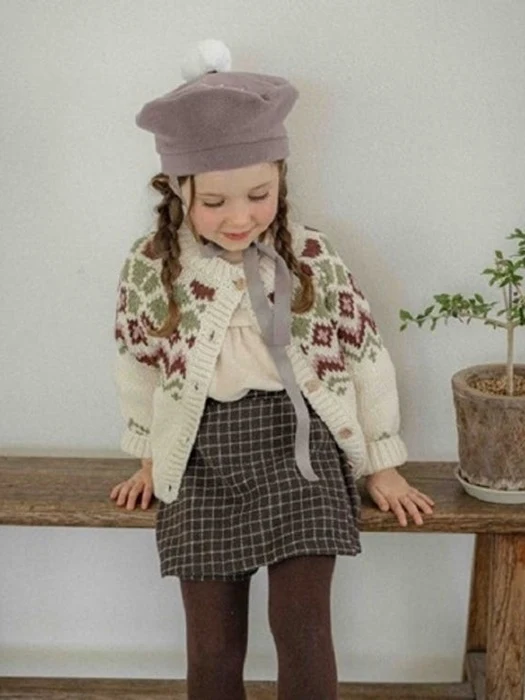 Kids Bottle Reversible Knit Cardigan