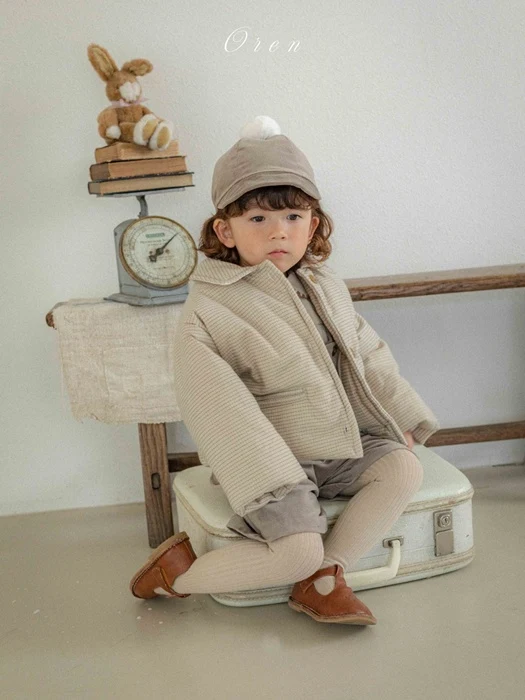 Bebe Baguette Check Padded Jacket