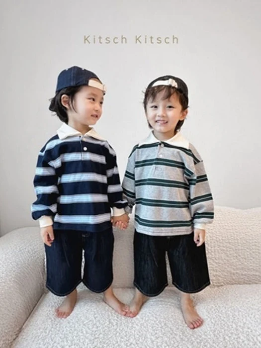 Big Collar Family Stripe Tee