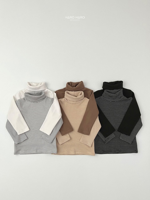 Choco Fleece Turtleneck Tee Set Choco Fleece Turtleneck Tee Set