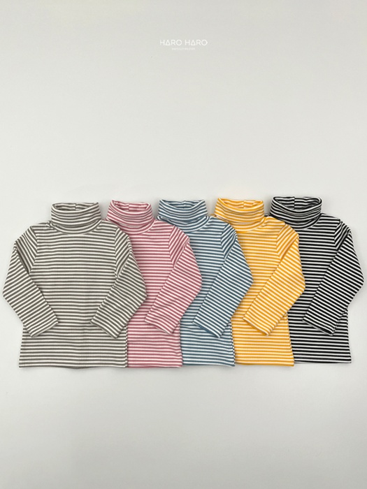 Crayon Stripe Fleece Turtleneck Tee Crayon Stripe Fleece Turtleneck Tee