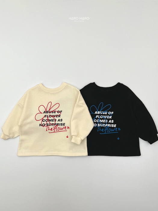 Flower Loose Fleece Tee Flower Loose Fleece Tee