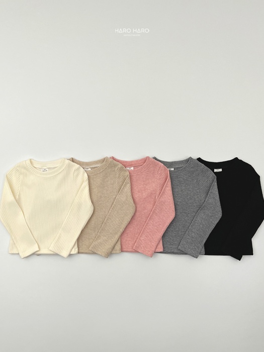 Rose Ribbed Slim Fleece Tee Rose Ribbed Slim Fleece Tee