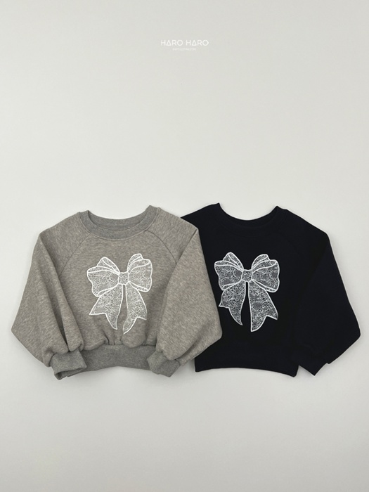 Lace Ribbon Fleece Sweatshirt Lace Ribbon Fleece Sweatshirt