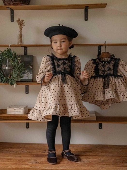 Linda Dot Lace One-piece (Kids)