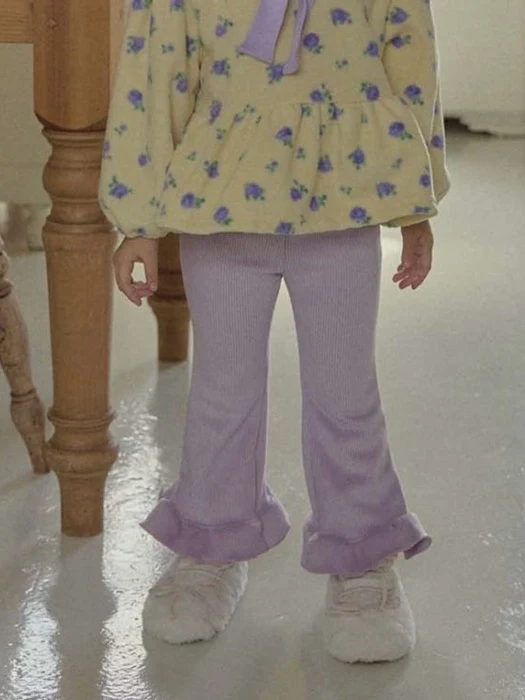 Mink Rib Frill Bootcut Pants