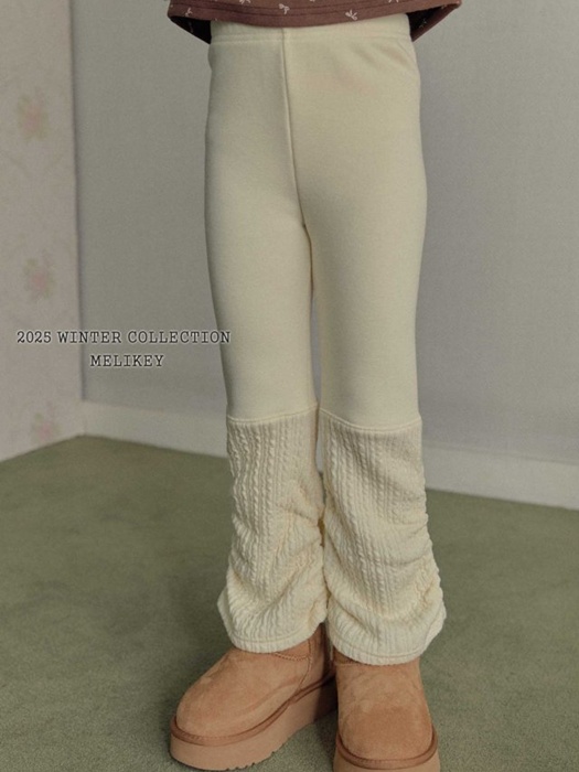 Thick Rib Shirring Leggings