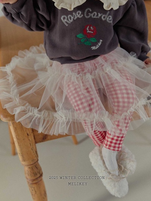 Check Tutu Leggings Skirt