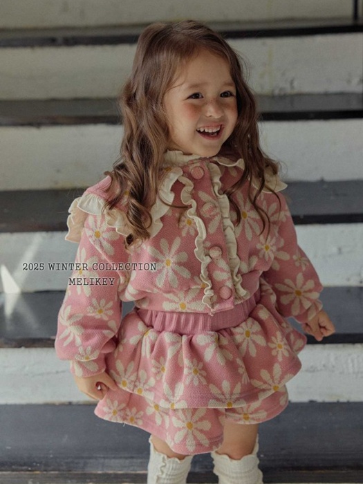 Big Flower Frill Cardigan