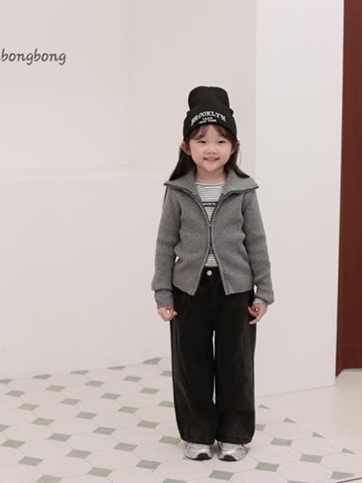Fleece Black Denim Pants