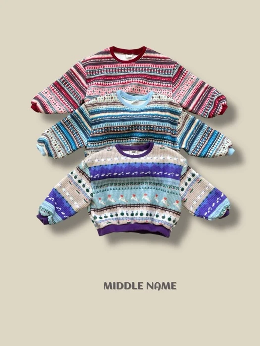 Pattern Crop Sweatshirt Pattern Crop Sweatshirt