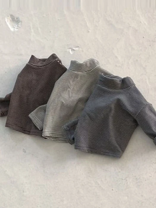 Bebe Stripe Turtleneck Tee