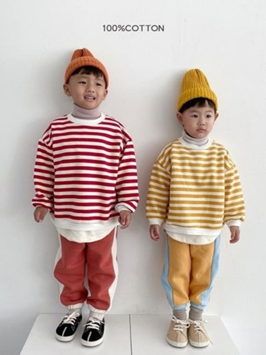 Fleece Striped Sweatshirt