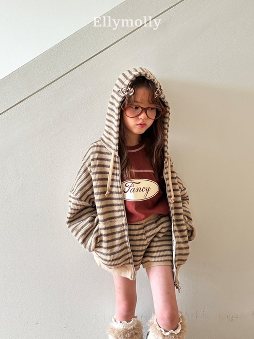 Wooly Stripe Hood Jacket