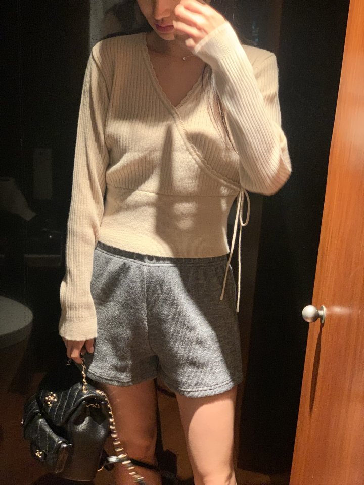 Afarrier - Korean Women Fashion - #momslook - Wrap Ribboning Knit - 6