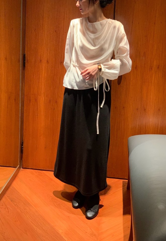 Afarrier - Korean Women Fashion - #momslook - Silk Belt Blouse - 2