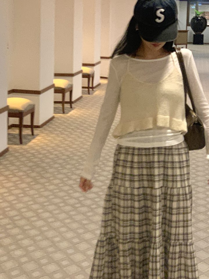 Afarrier - Korean Women Fashion - #pursuepretty - Mohair Frill Bustier Knit - 12