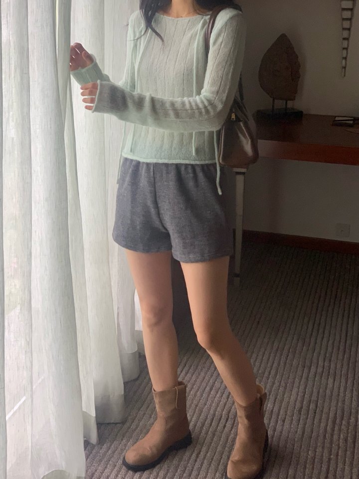 Afarrier - Korean Women Fashion - #restrostyle - Mohair Rolled Knit - 5