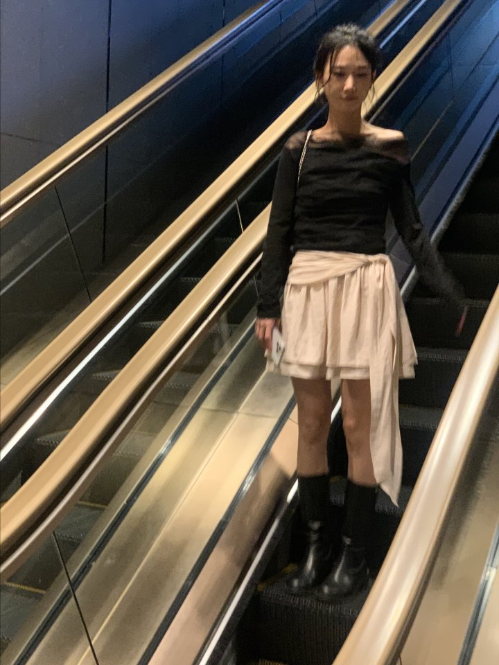 Afarrier - Korean Women Fashion - #thelittlethings - Belt Double Skirt - 7