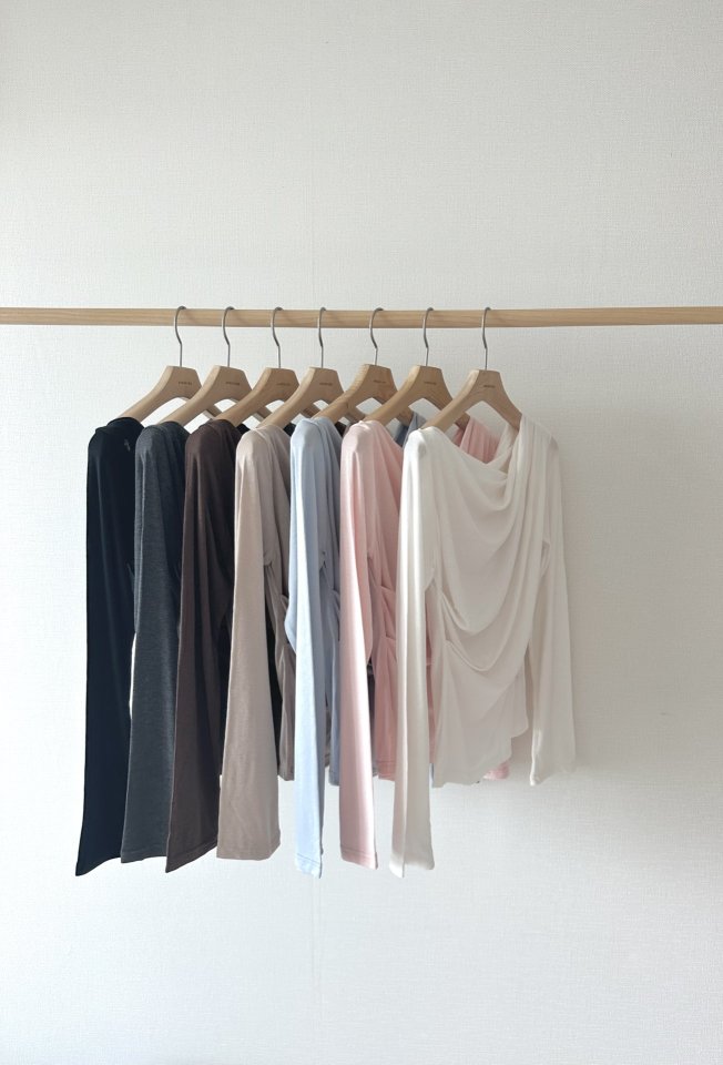 Afarrier - Korean Women Fashion - #womensfashion - Glory Drape Tee - 2