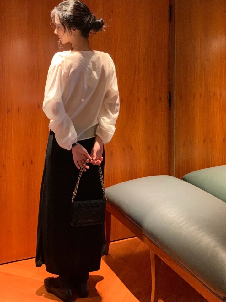 Afarrier - Korean Women Fashion - #momslook - Silk Belt Blouse - 4