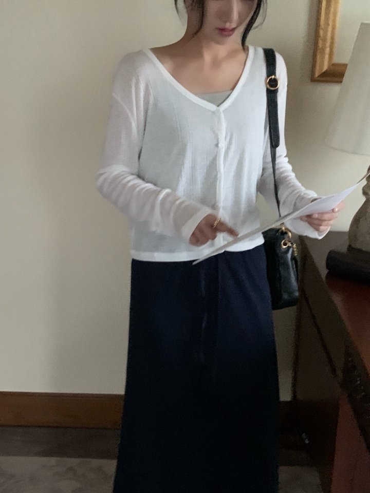 Afarrier - Korean Women Fashion - #womensfashion - V Cardigan - 8