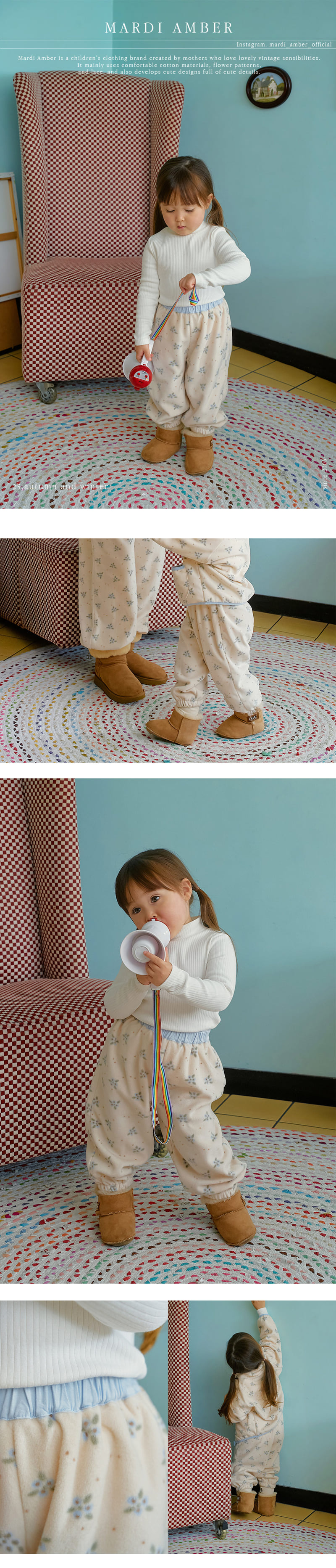 Amber - Korean Children Fashion - #Kfashion4kids - Junis Fleece Pants - 2