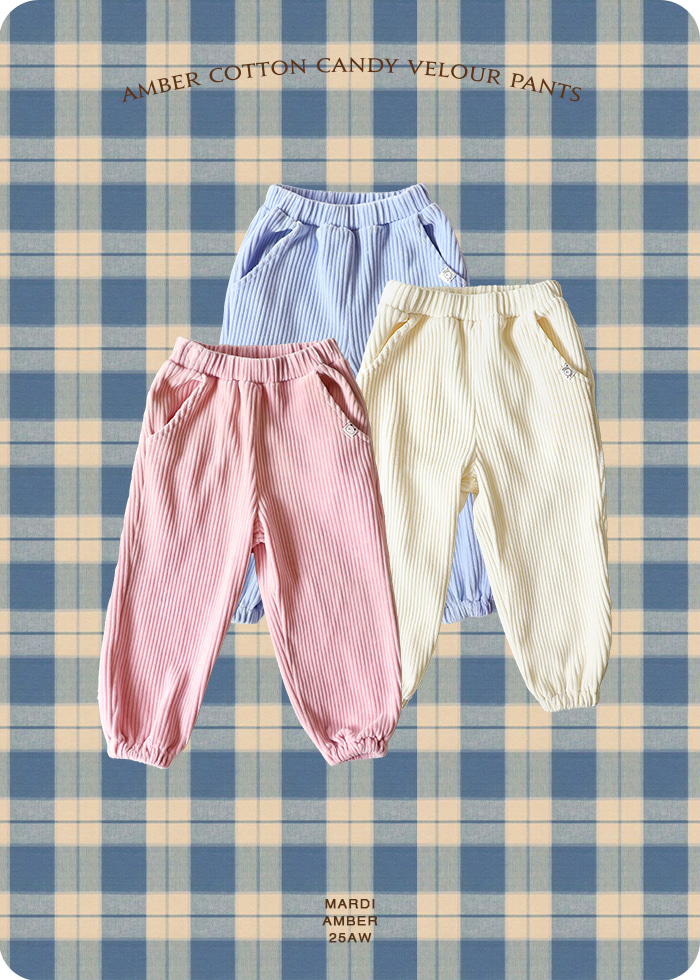 Amber - Korean Children Fashion - #childofig - Cottoncandy Velour Jogger Pants