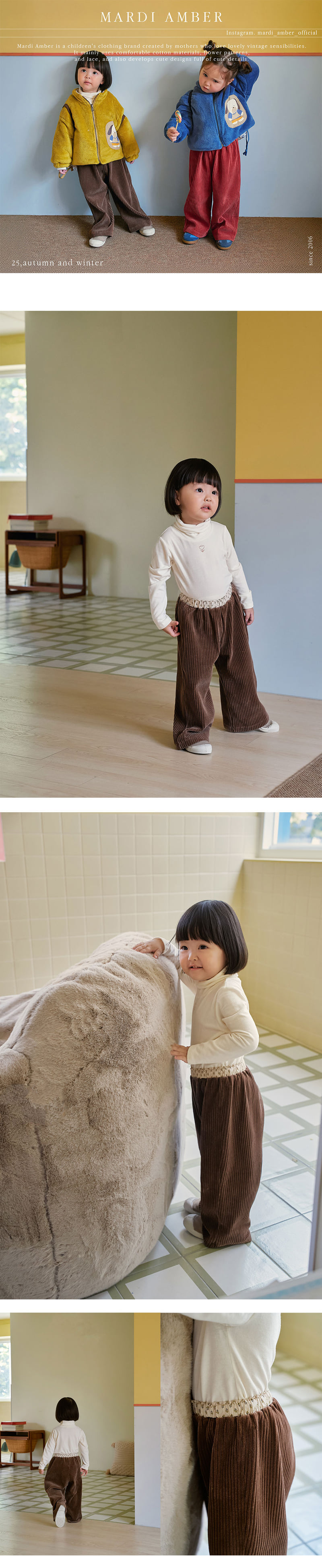 Amber - Korean Children Fashion - #kidsshorts - Stone Velour Pants - 2