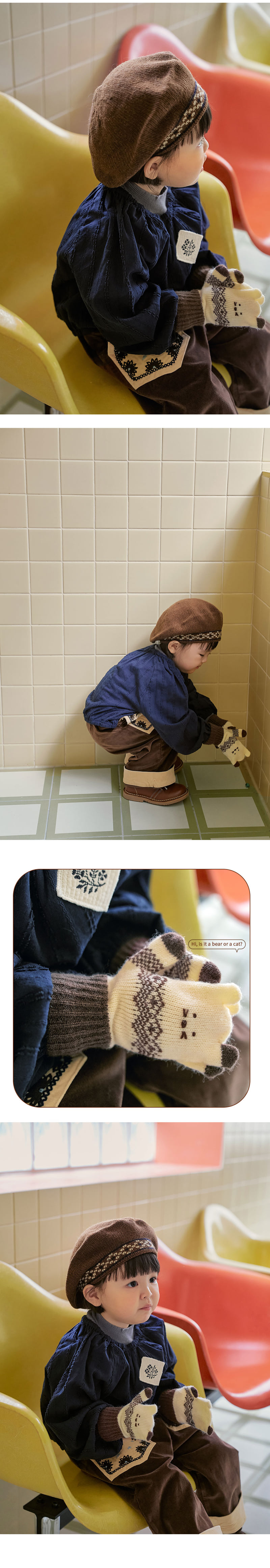 Amber - Korean Children Fashion - #kidsshorts - Nero Knit Gloves - 4