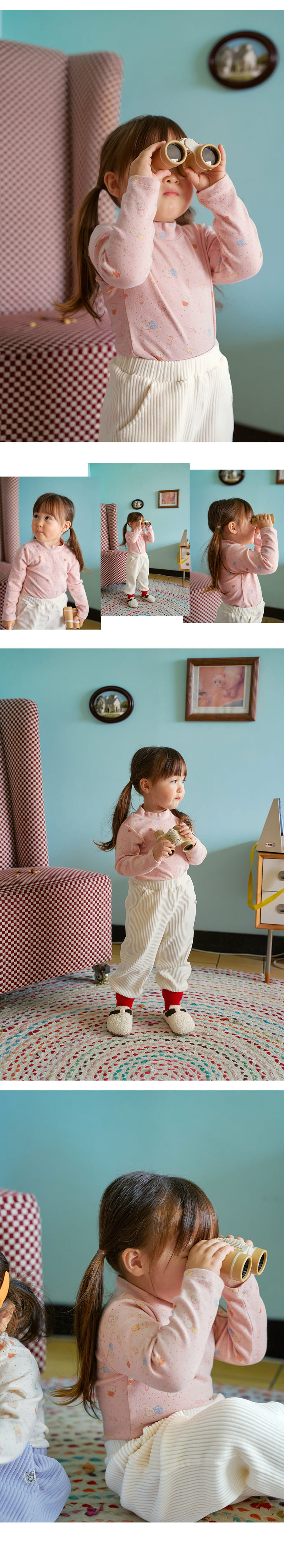 Amber - Korean Children Fashion - #kidsshorts - Funfun Bear Turtleneck Tee - 4