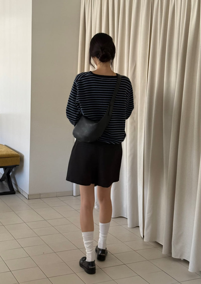 Amygrace - Korean Women Fashion - #momslook - Marceau Stripe V Neck Knit - 7