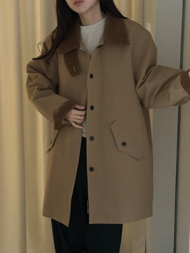 Amygrace - Korean Women Fashion - #momslook - Comment Trench Half Coat - 3