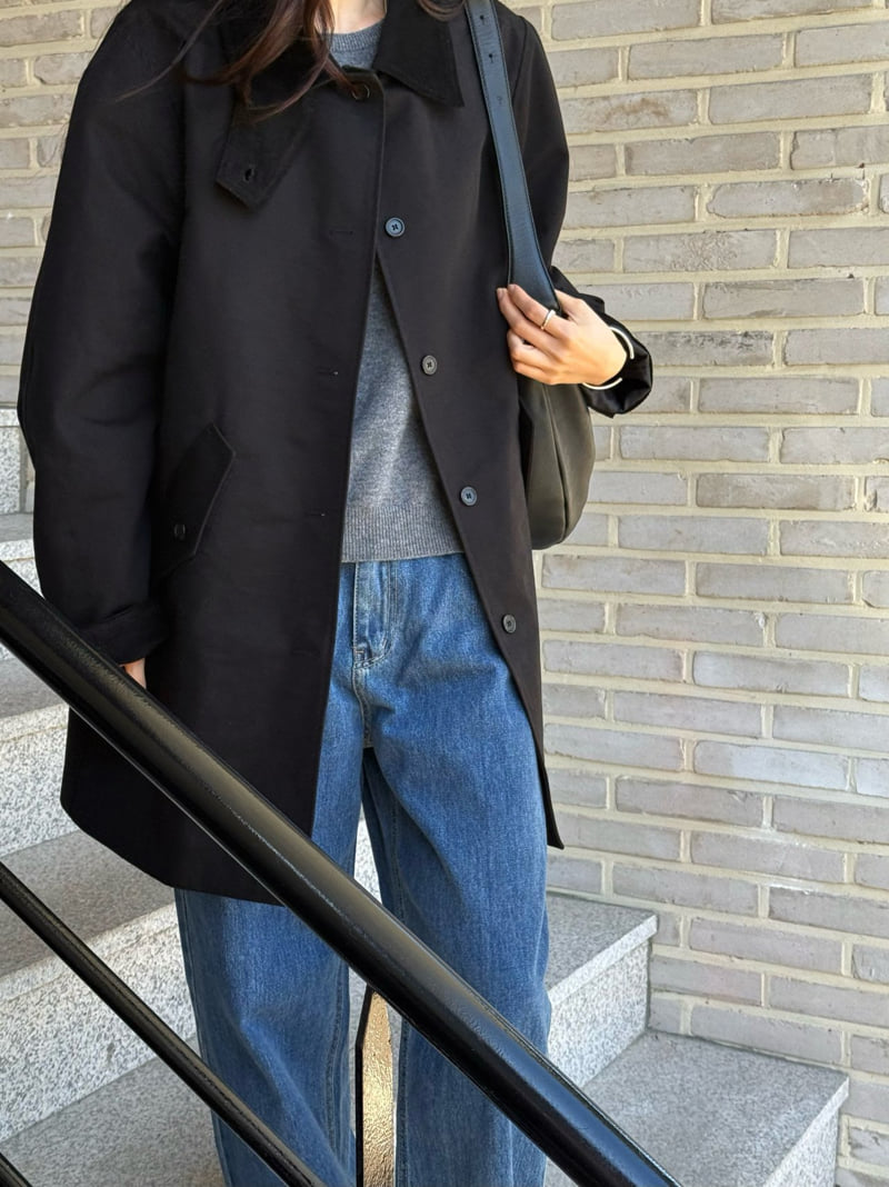 Amygrace - Korean Women Fashion - #momslook - Comment Trench Half Coat - 5