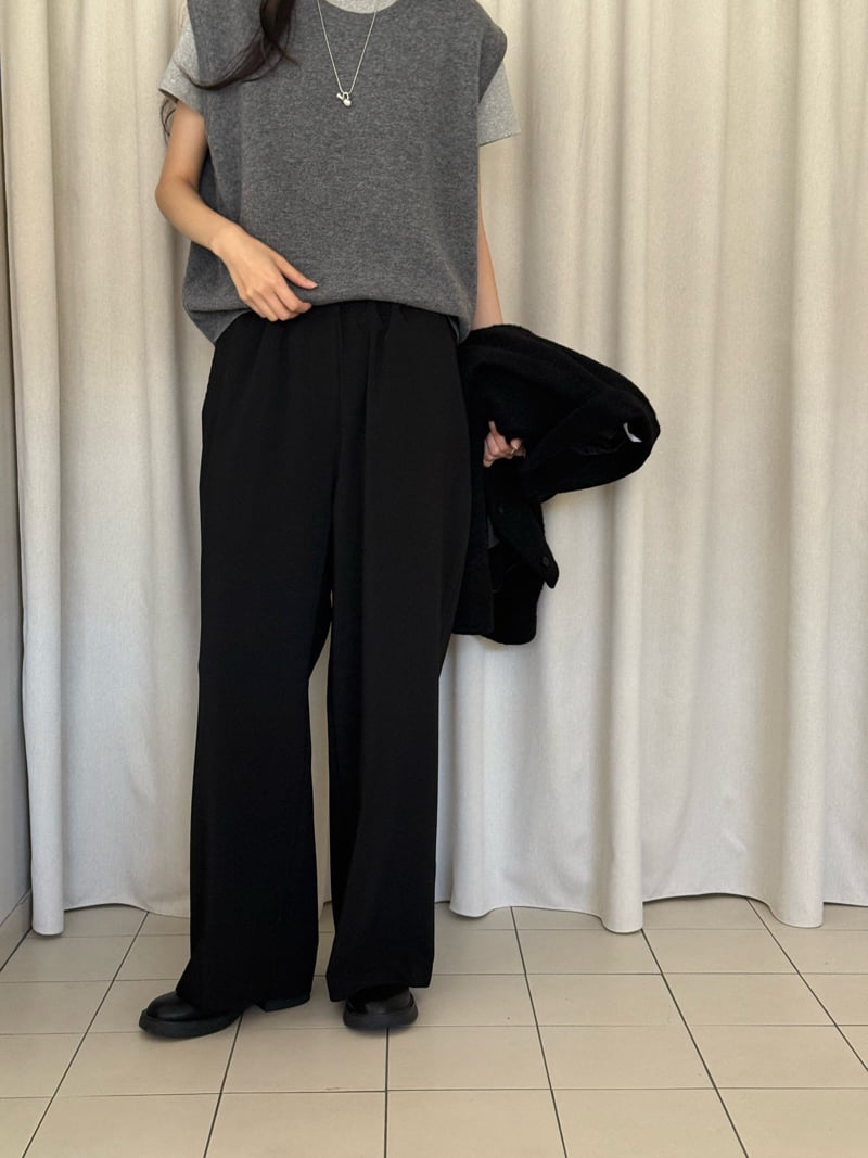 Amygrace - Korean Women Fashion - #momslook - Paul Banding Pants - 3