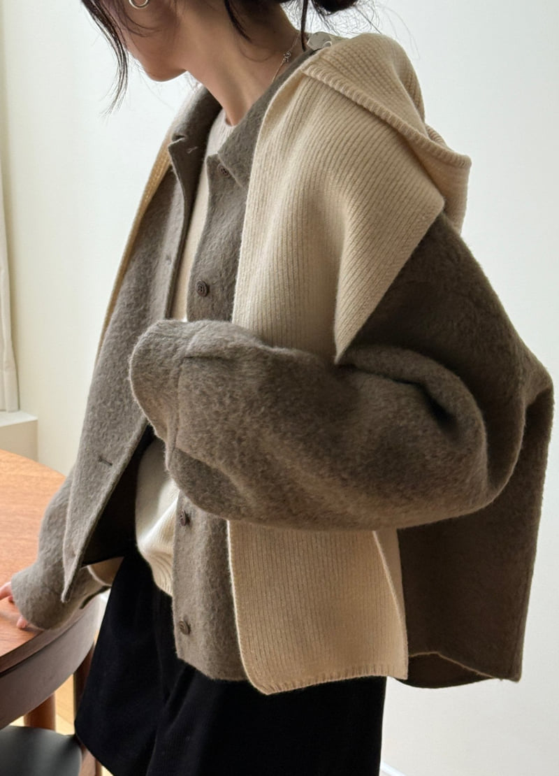 Amygrace - Korean Women Fashion - #momslook - Hood Muffler - 4