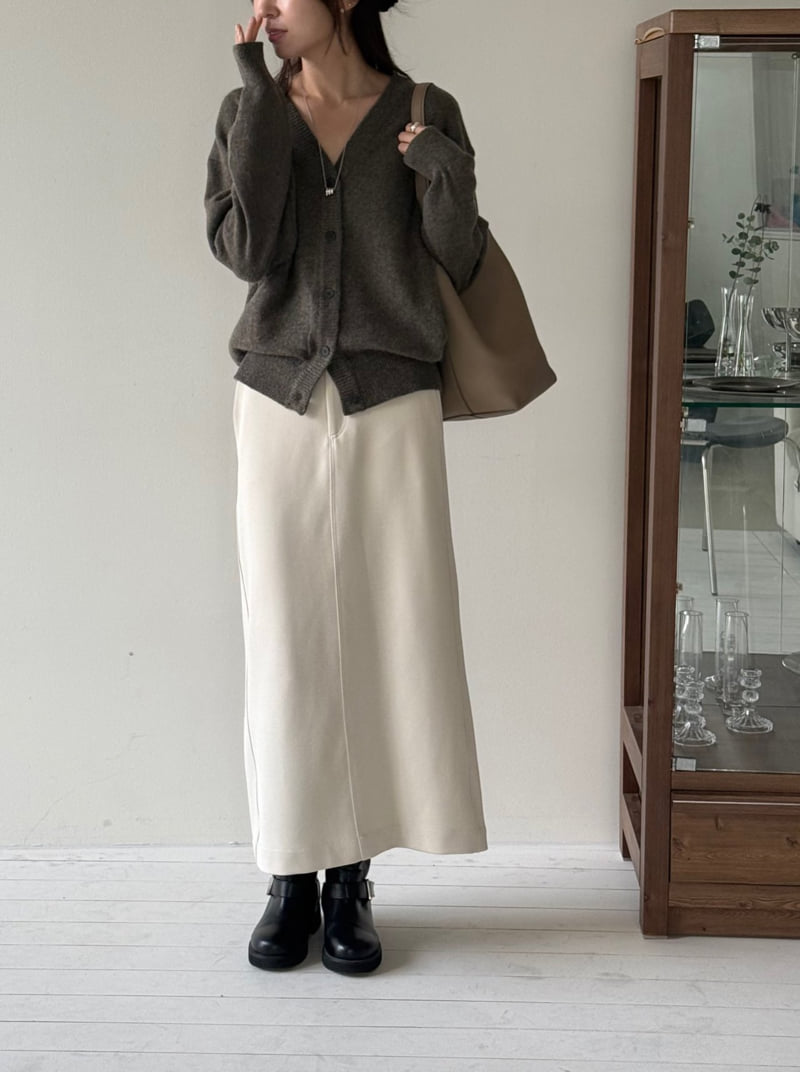 Amygrace - Korean Women Fashion - #restrostyle - Partial Wool Skirt - 2