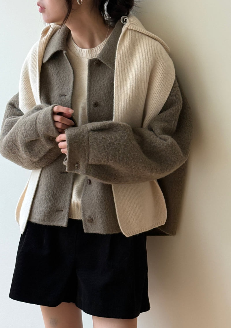 Amygrace - Korean Women Fashion - #romanticstyle - Frha Alpaca Handmade Jacket - 9