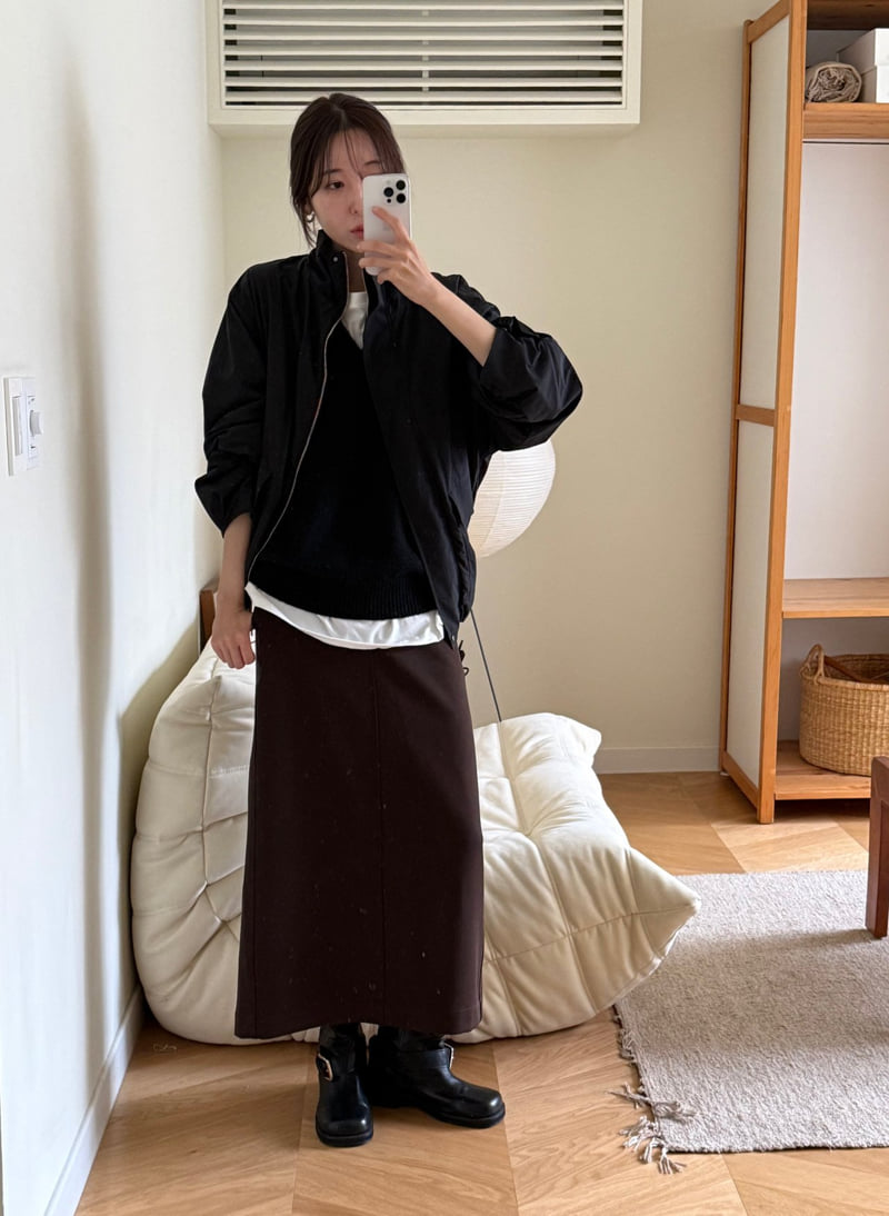 Amygrace - Korean Women Fashion - #thatsdarling - Partial Wool Skirt - 5