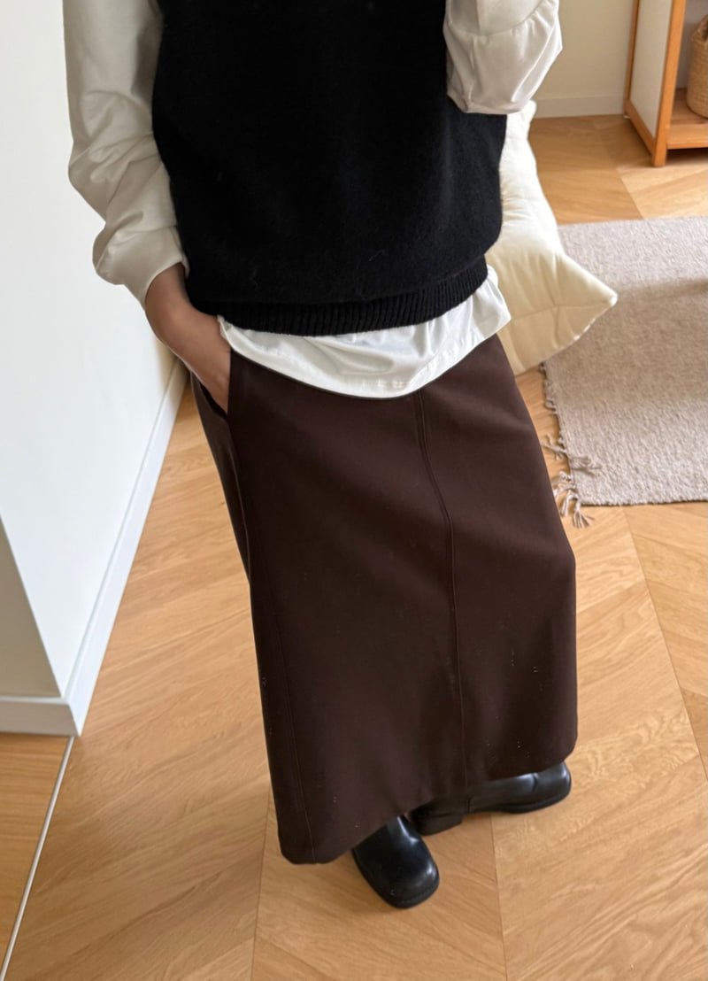 Amygrace - Korean Women Fashion - #thelittlethings - Partial Wool Skirt - 6