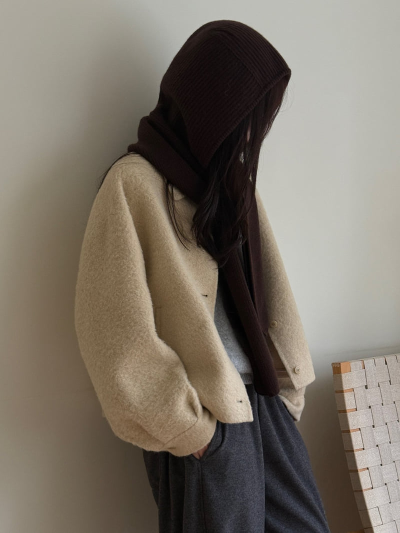 Amygrace - Korean Women Fashion - #vintageinspired - Frha Alpaca Handmade Jacket - 5
