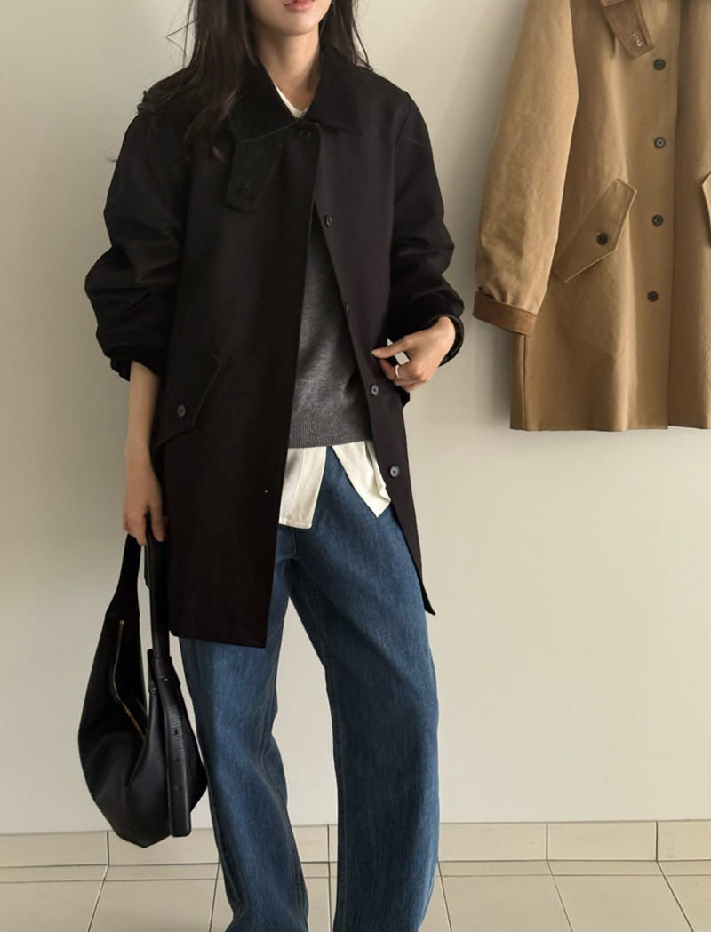 Amygrace - Korean Women Fashion - #womensfashion - Comment Trench Half Coat - 2