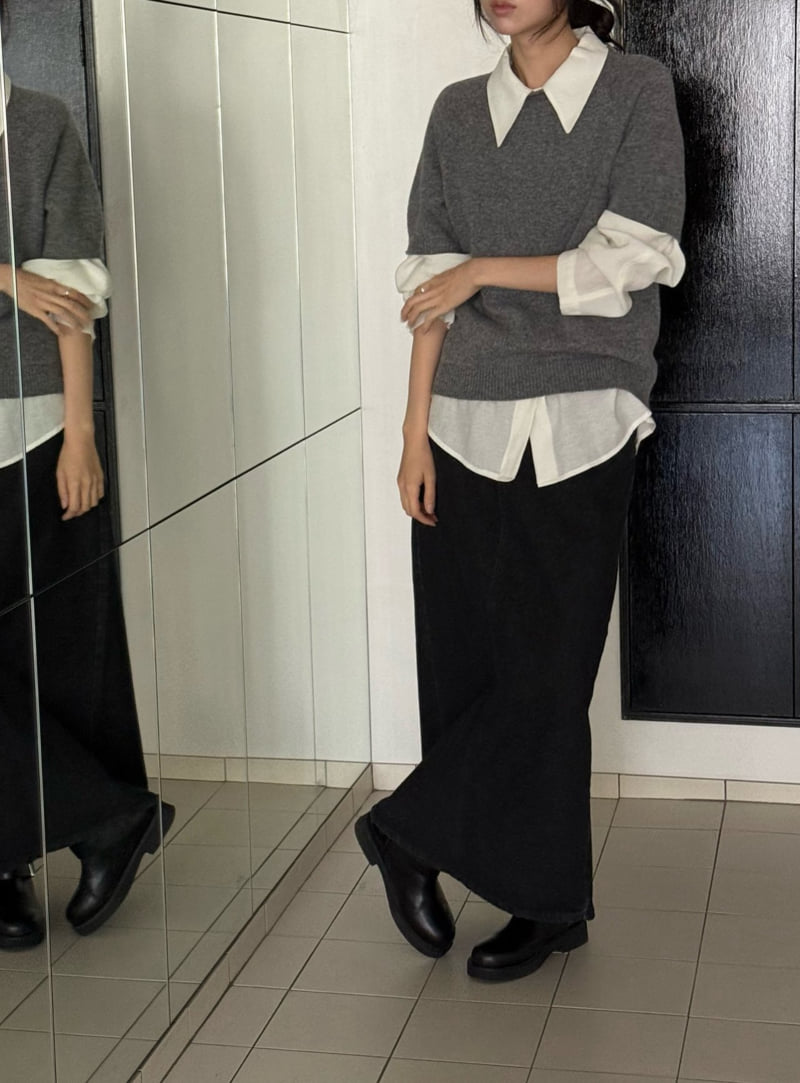 Amygrace - Korean Women Fashion - #womensfashion - Mink Wholegarment Knit - 5