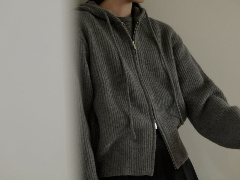 Amygrace - Korean Women Fashion - #momslook - Two-Way Hood Zip-up - 4