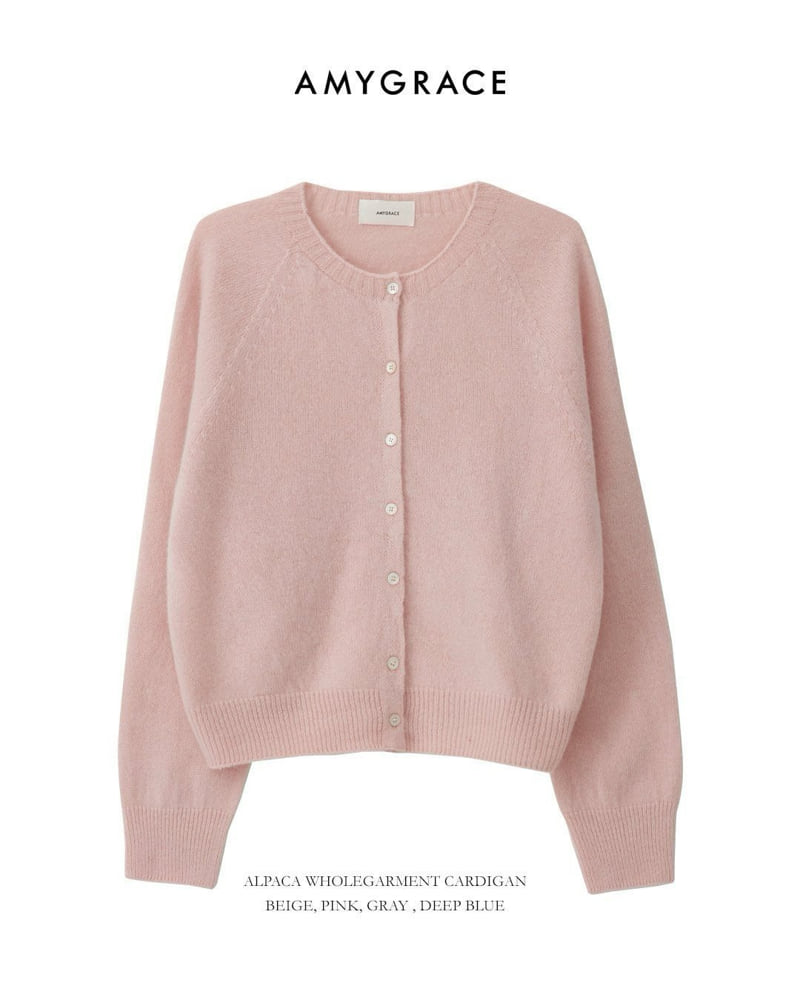 Amygrace - Korean Women Fashion - #womensfashion - Alpaca Wholegarment Cardigan - 5