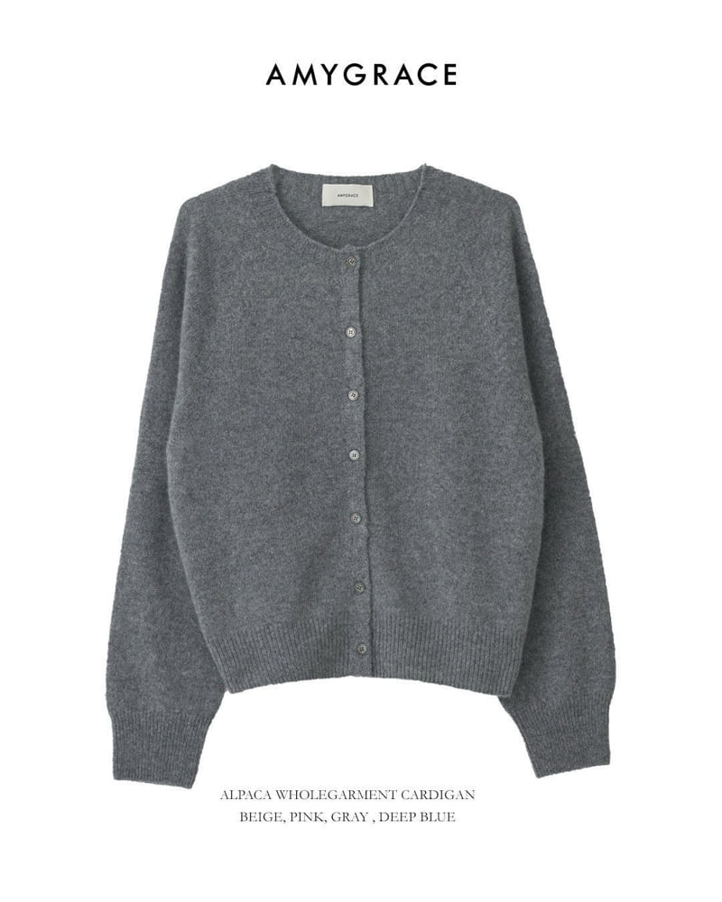 Amygrace - Korean Women Fashion - #womensfashion - Alpaca Wholegarment Cardigan - 7