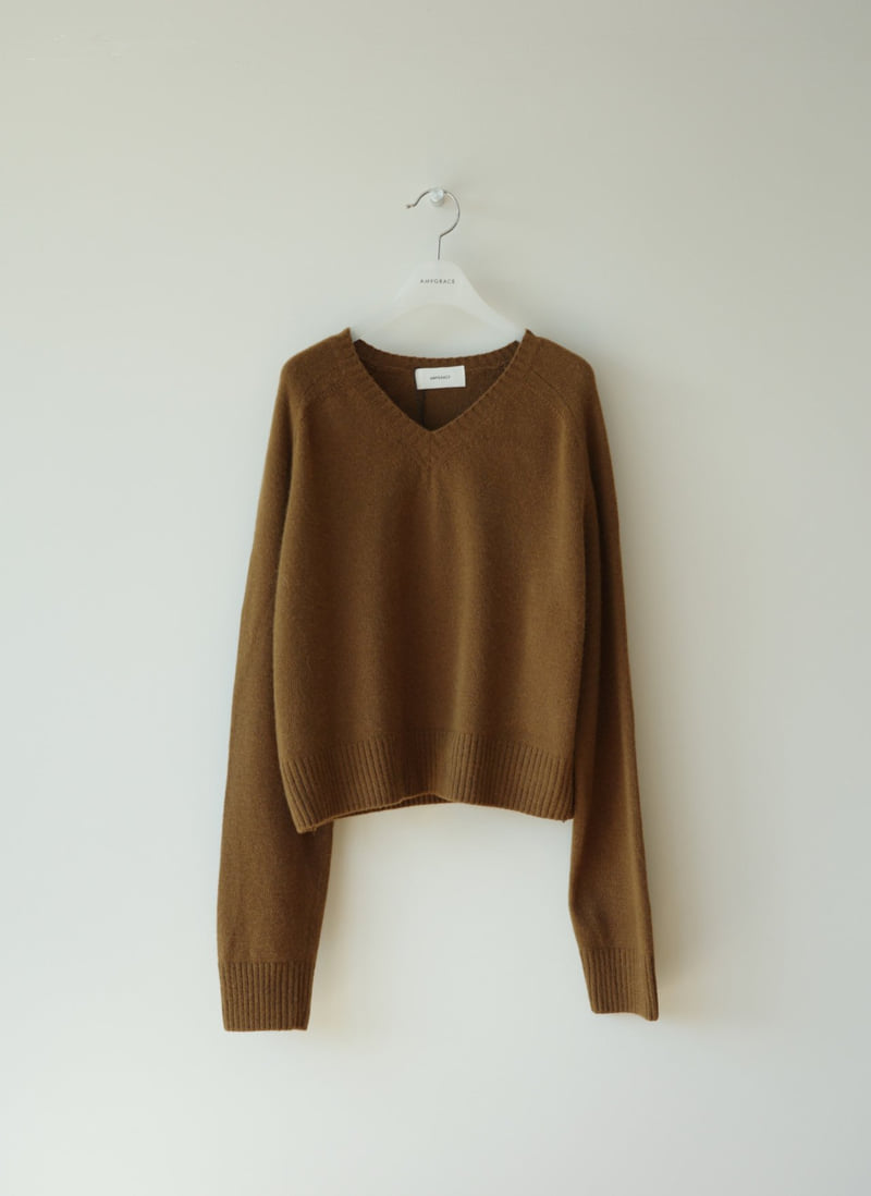 Amygrace - Korean Women Fashion - #womensfashion - Vera V Neck Knit - 2